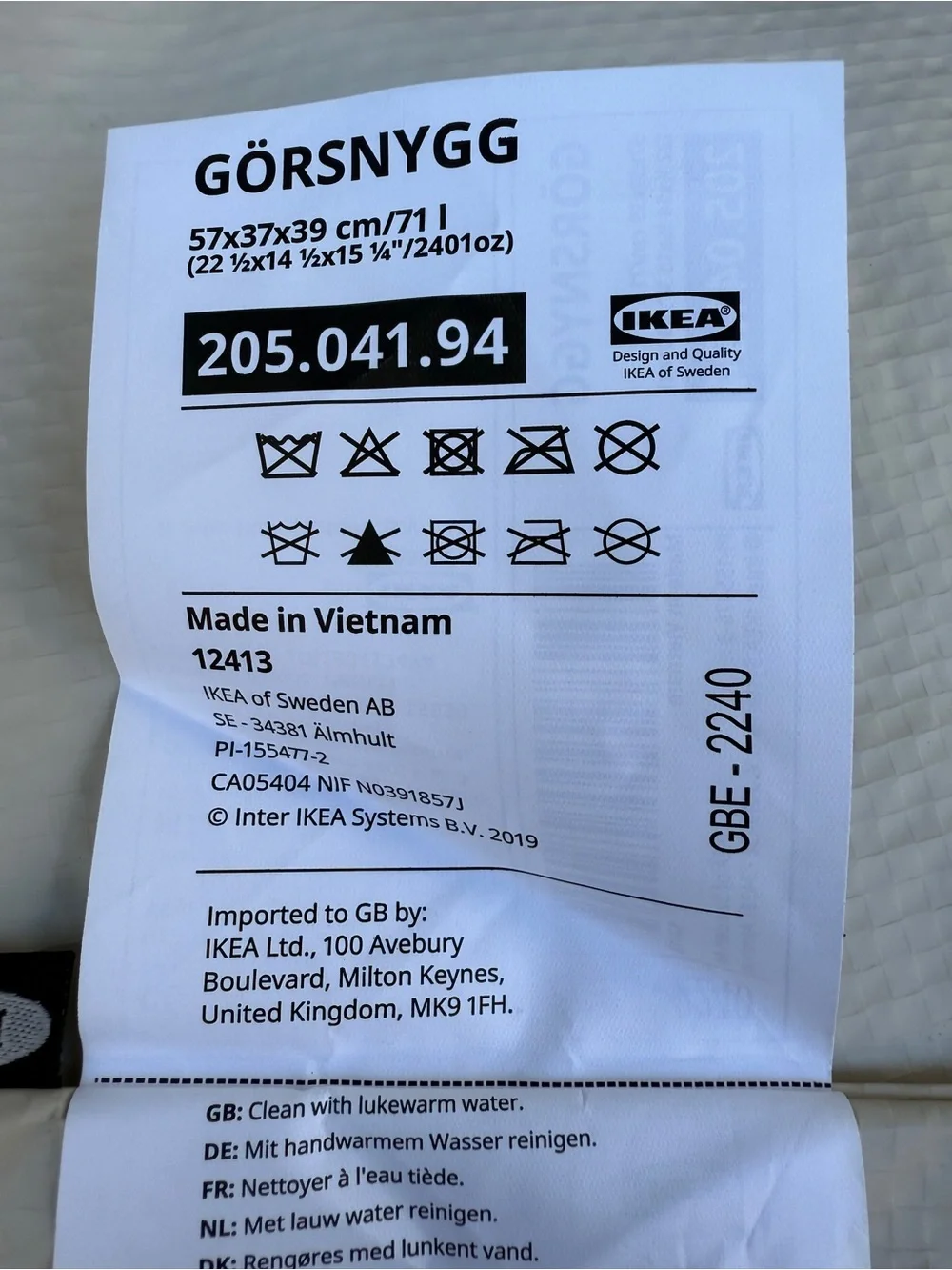 3️⃣ IKEA Gorsnygg Reusable Shoulder Shopping Bags Set of 3